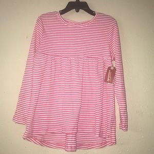 Arizona jean co,striped long sleeve top. Size 5.